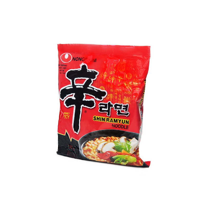 נודלס להכנה מהירה בטעם חריף שקית Nongshim shin